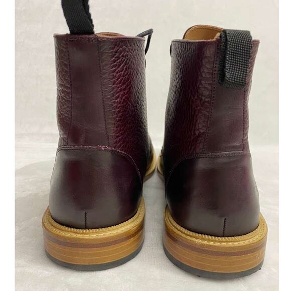 TAFT Rome Boot Oxblood Burgundy Pebbled Leather Sz EU 44 US Mens 11 main image 5